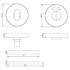 Поворотная кнопка DL E08/Y/RW WC Rt (нержавеющая cталь) с индикатором