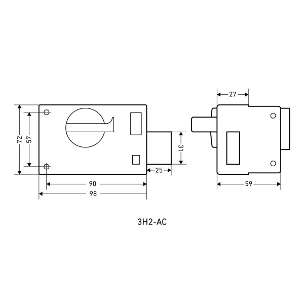 АЛЛЮР ЗН1-АС Замок накладной (20)