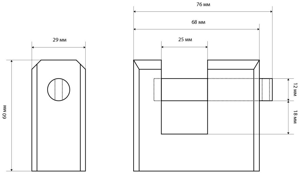 СТАНДАРТ Россия ВС2-3-02С d11мм Замок навесной (24)