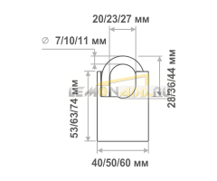Замок навесной ЗН-202 (3 КЛ)