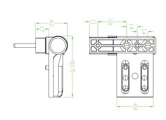 ЛДМ DH-S.1 (Ral 9016 (02)) петля до 100кг белая для пластик. дверей (30)