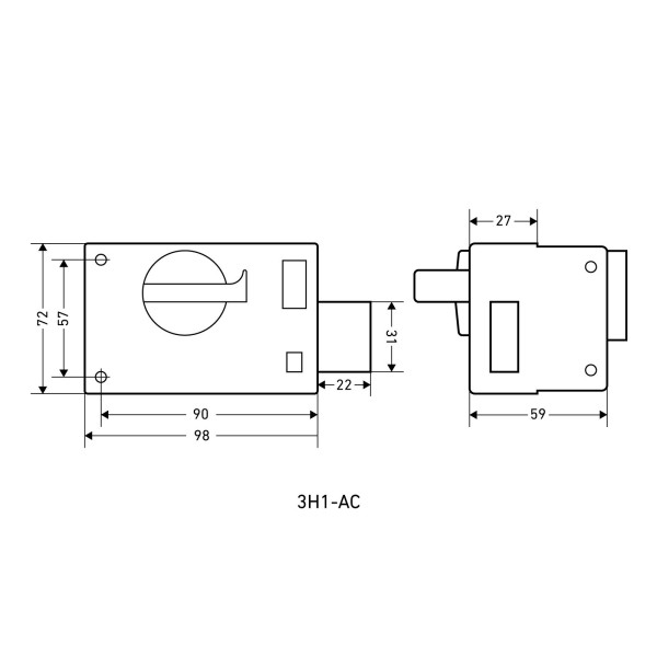 АЛЛЮР ЗН2-АС Замок накладной (20)