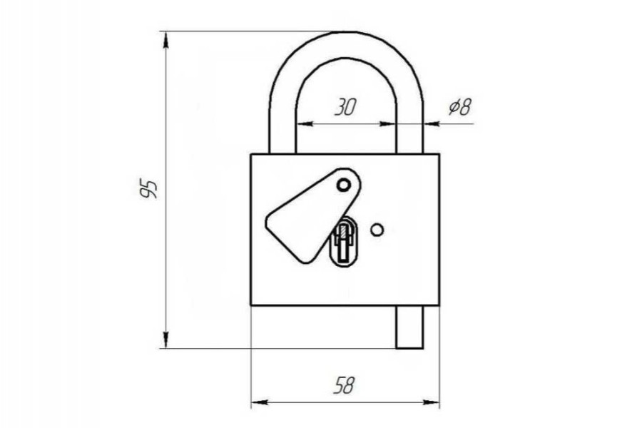 Д-град Зенит ВС-5 контр d8мм Замок навесной (100)