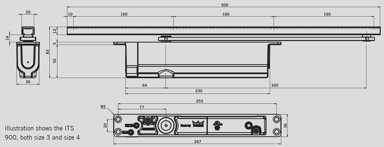 dormakaba Доводчик ITS900 Size 3 (EN3)