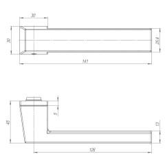 Ручка раздельная K.ART30.CLARITY MWSC-33 итальянский тисненый