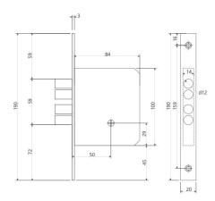 Апекс 99-К-G 5кл  Замок врезной б/руч (28,7)