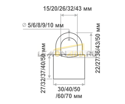 Замок навесной ЗН-207 (3КЛ)