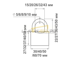 Замок навесной ЗН-207 (3КЛ)