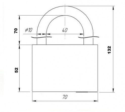 Д-град Зенит ВС 1.02-01 (skin) дл. дужка d10мм Замок навесной (30)