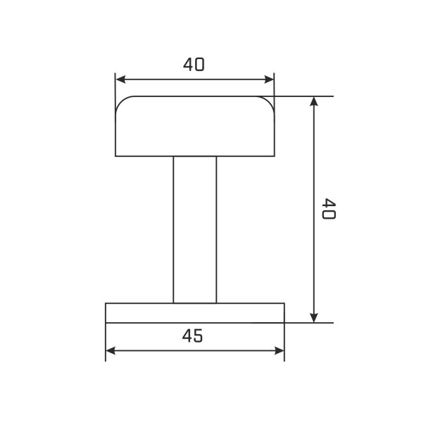 СТАНДАРТ 4540A SS INOX нержавеющая сталь ограничитель дверной (120,20)