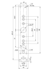 Комплект планок усиливающих с декор. накладками для ANTI-PANIC 1700А/B/C и AP.H-136  (по 2 шт.)