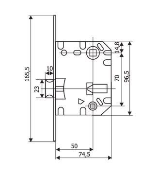 RENZ LB 2070 plastic AВ бронза антич. Защелка (50)