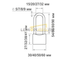 Замок навесной ЗН-210 (3КЛ)