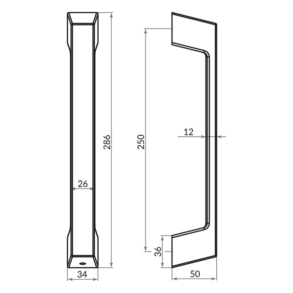 Ручка-скоба PULL.ARC.TITAN CP-8 хром