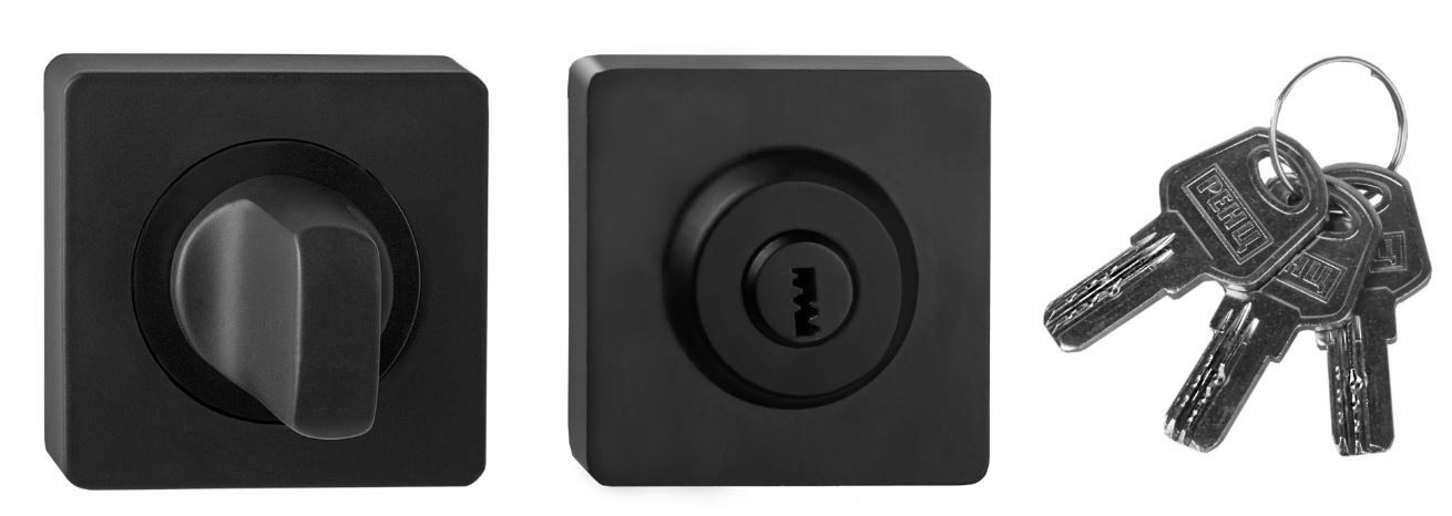 Сантехническая завертка с ключом RENZ BK-K 02 B черный (50,10)