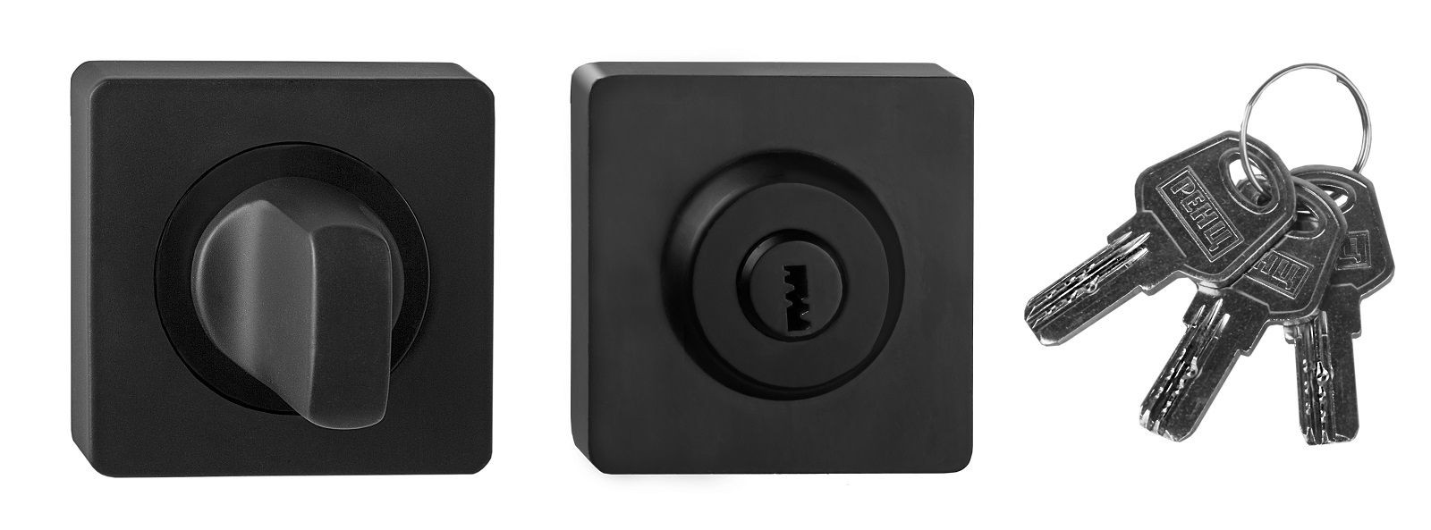 Сантехническая завертка с ключом RENZ BK-K 02 B черный (50,10)