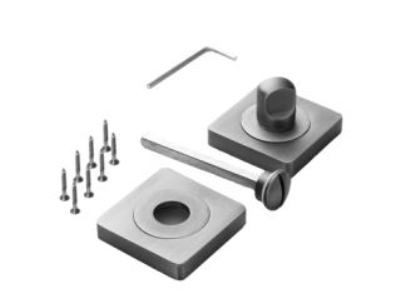 Сантехническая завертка к ручкам RENZ BK 02 BIG MBN/CP мат.чёрный никель/хром блест. (100,5)