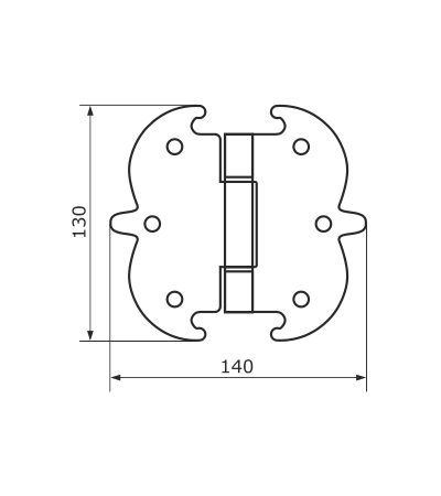 Домарт Петля фигурная 130х140 кованая СУЗДАЛЬ черный (30)