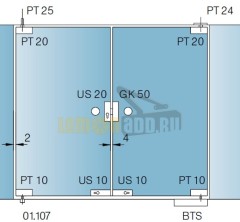 dormakaba Universal EASY PT 24 верхняя ось