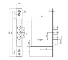 Рязань BORDER GL8-10 б/о 3 риг. 5 кл 73000 Замок врезной (15) НОВИНКА