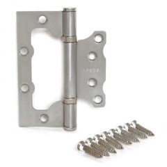 AVERS 100х75х2,5-B2-NIS матовый никель 2 подшип.без врезки Петля дверная 2 шт (48,6)