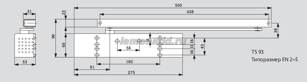 DORMA BTS 93 B размеры