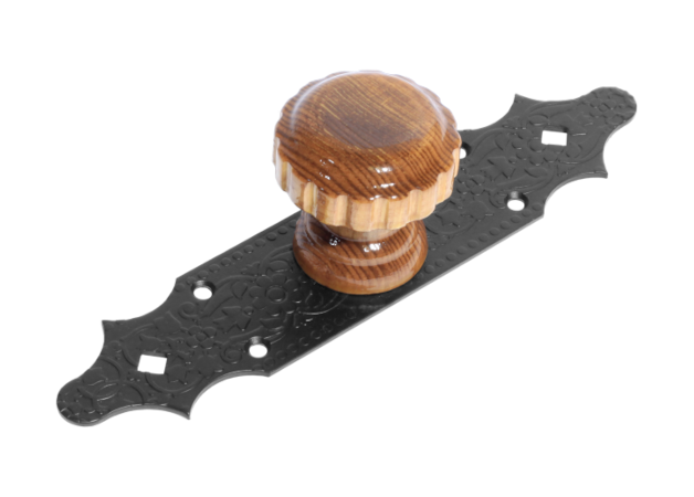 Домарт Ручка-кноб на планке декоративная СУЗДАЛЬ черная(10)