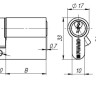 Цилиндровый механизм R300/60 mm-BL (25+10+25) AB бронза 5 кл. БЛИСТЕР