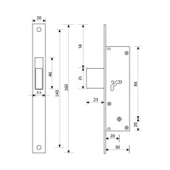 БУЛАТ  ЗВ 1-1П.20.00.20.04 (71-K-CR) хром 5кл. Замок врезной б/руч (48)